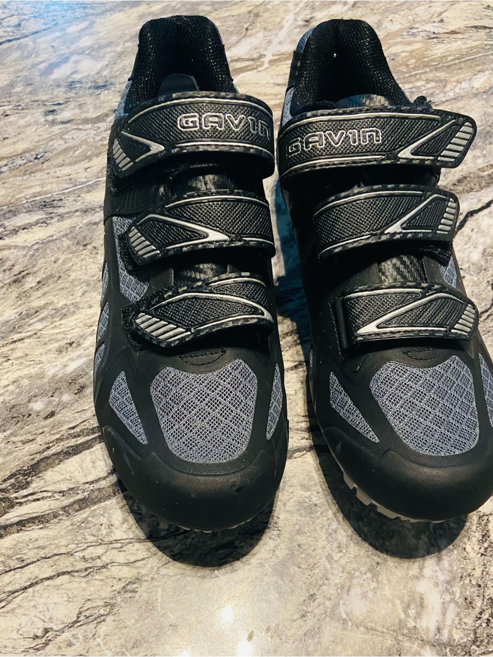 Gavin Men's Black and Gray Athletic Shoes with Hook-and-Loop Straps